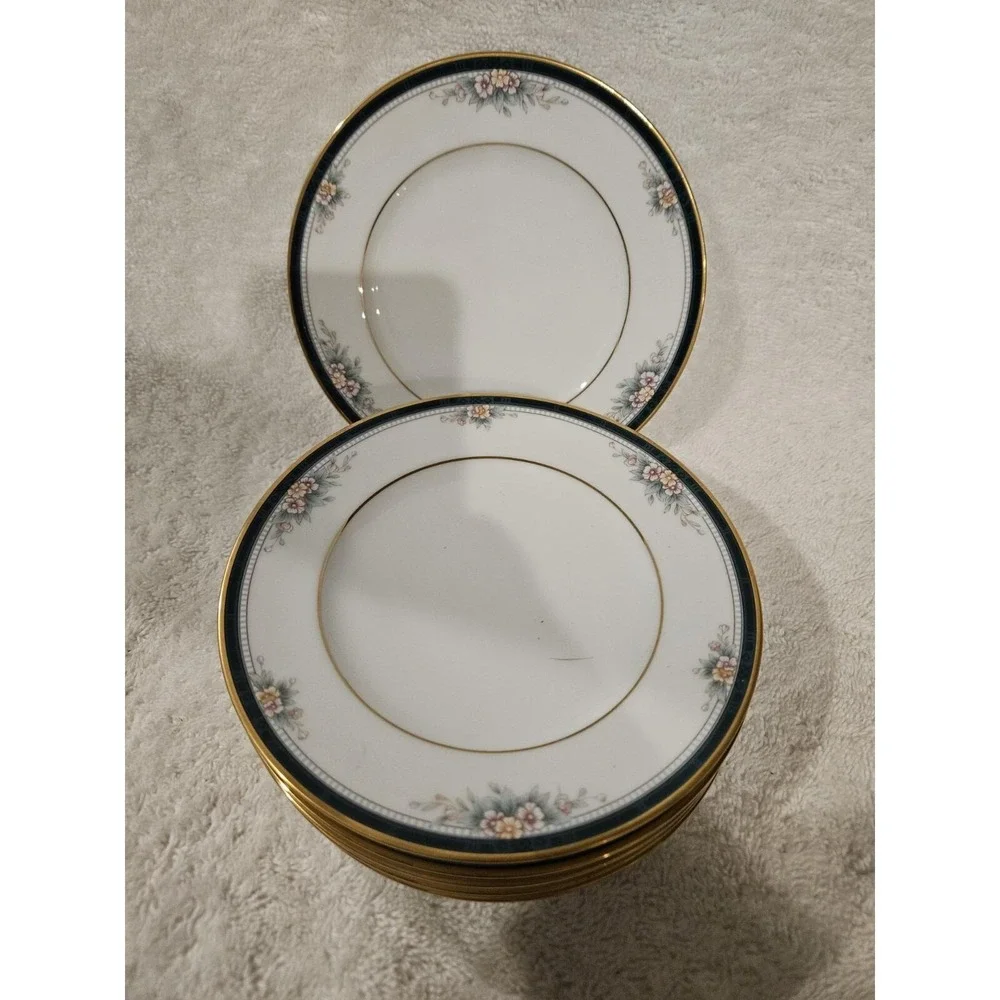 Set Of 6 Vintage Noritake Landon 6.5 Bread‎ Butter Plates Japan Porcelain Flower